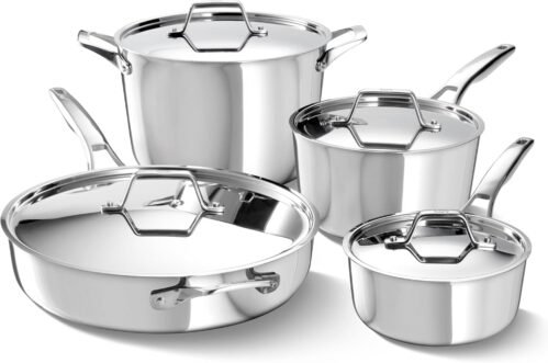 Premier Stainless Steel 8-Piece Cookware Set