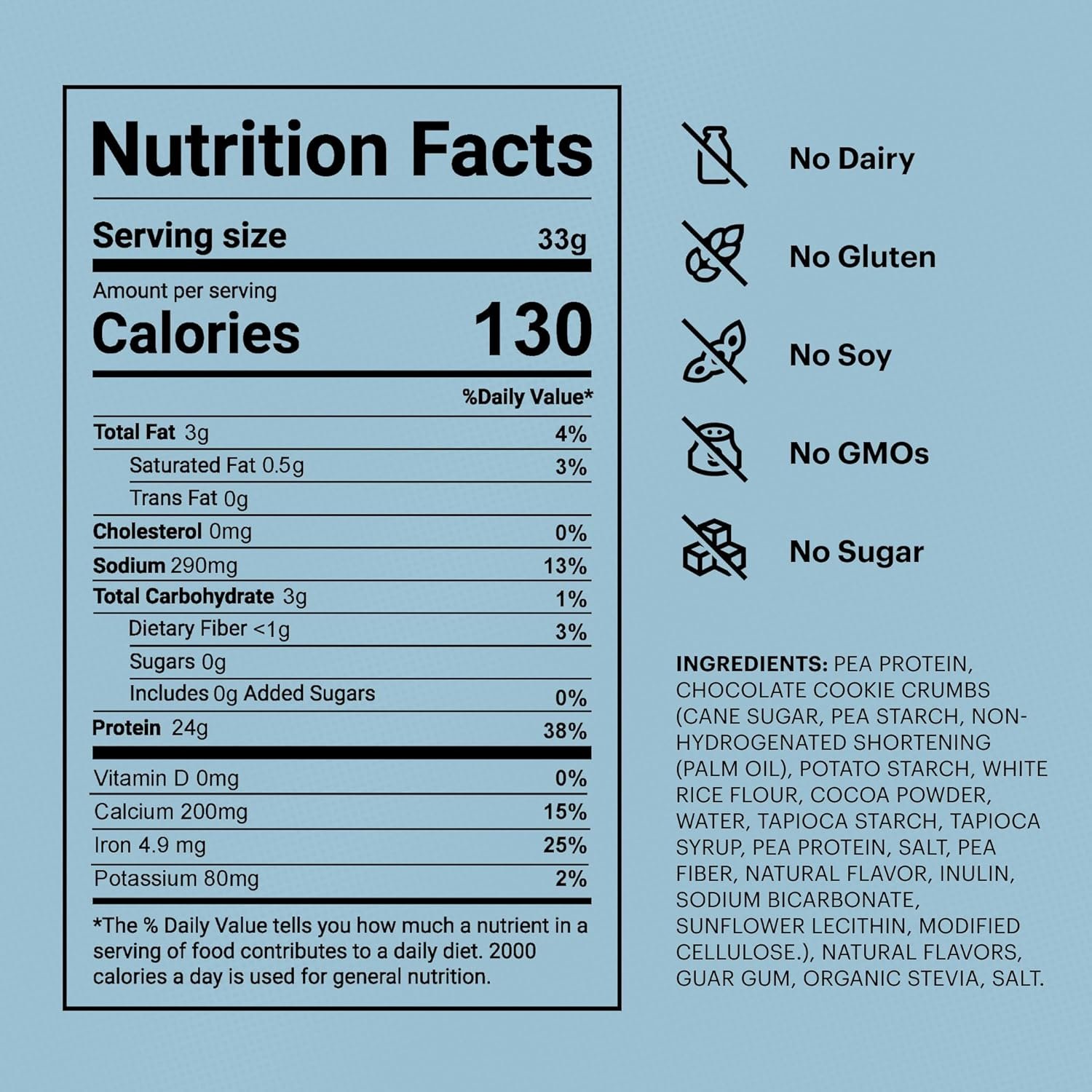 TB12 Plant Based Protein Powder by Tom Brady, 24g of Vegan Pea Protein, Low Sugar, Low Carb, Non-GMO, Meal Replacement, Keto Friendly, Paleo, Sugar Free, Cookies and Cream Flavor (30 Servings) - Image 2