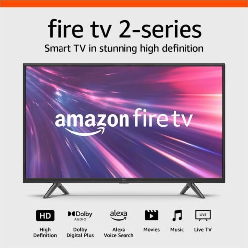 Amazon Fire TV 32″ 2-Series, HD smart TV with Fire TV Alexa Voice Remote, stream live TV without cable