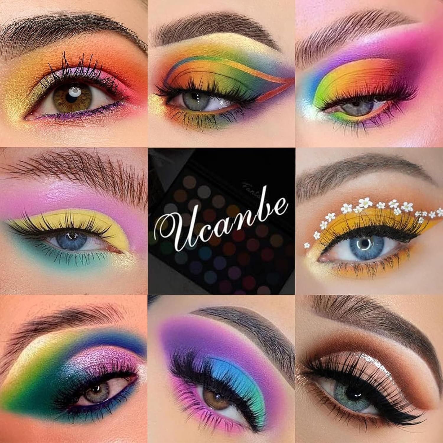 UCANBE Highly Pigmented Eye Makeup Palette, Matte Shimmer Metallic Eyeshadow Pallet Long Lasting Blendable Natural Colors Make Up Eye Shadows Cosmetics Gift Kit - Image 5